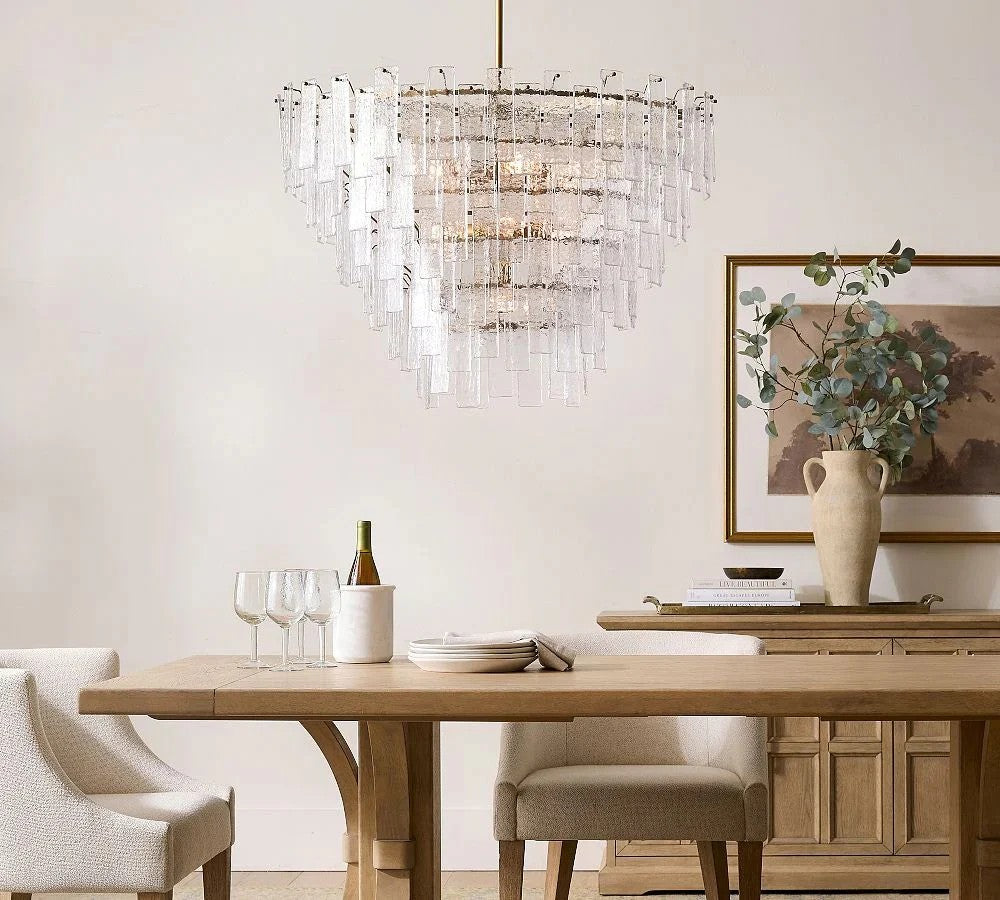 Lirsio Glass Round Tiered Chandelier