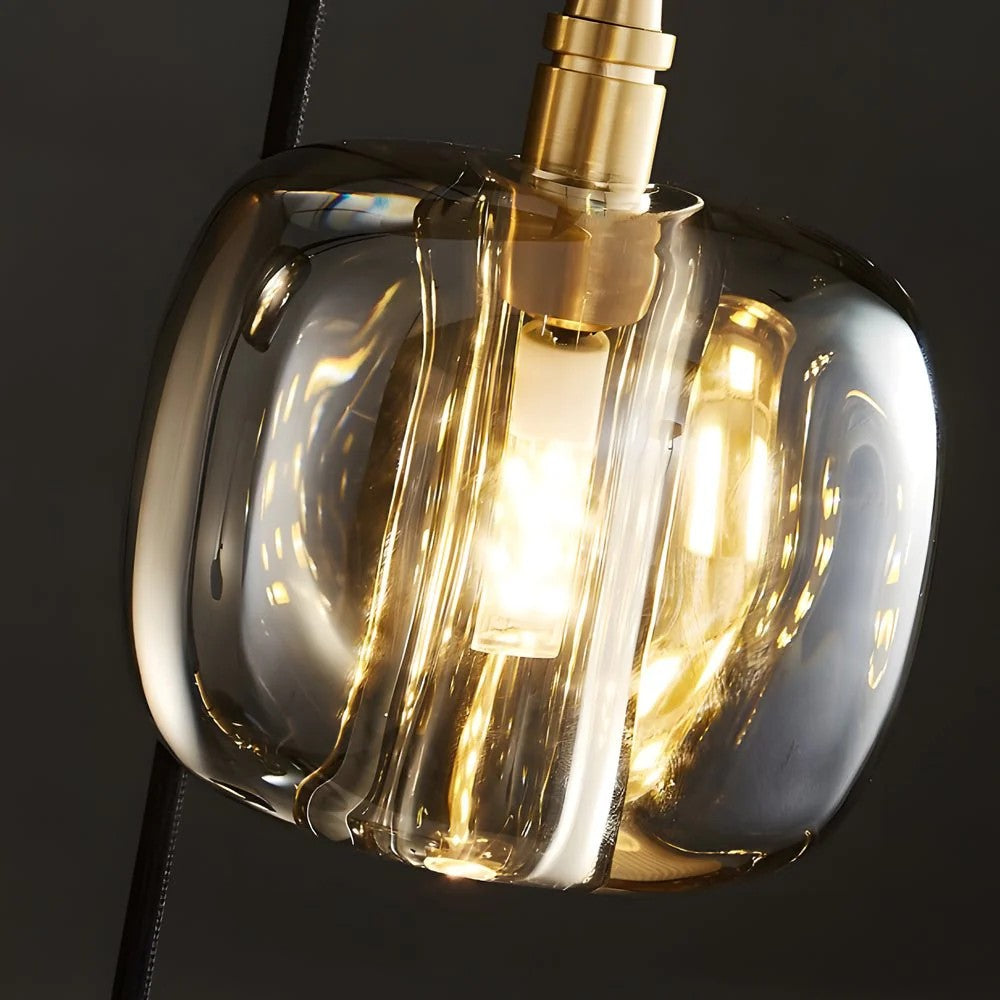 Long Spiral Cubes Crystal Chandelier for Staircase