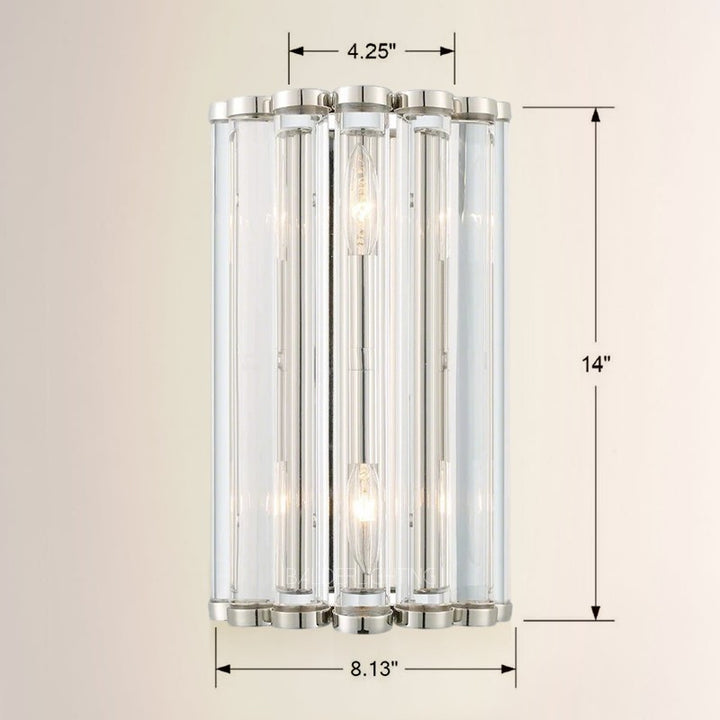 Lubby Langdon for Crystorama Elliot 2 Light Sconce