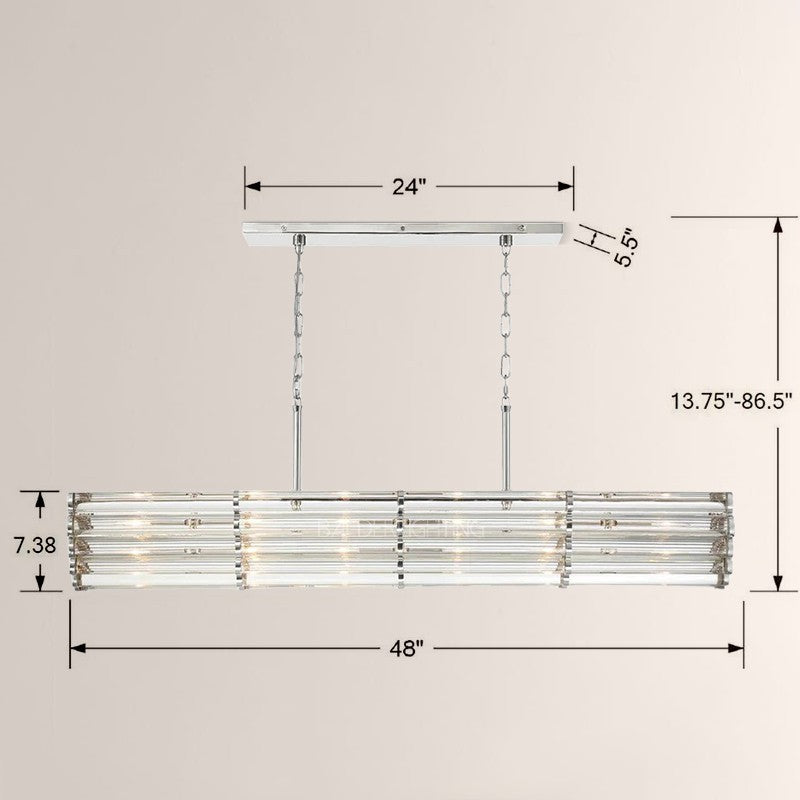 Lubby Langdon for Crystorama Elliot 6 Light Chandelier 48''W
