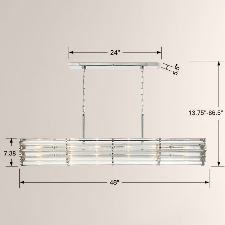 Lubby Langdon for Crystorama Elliot 6 Light Chandelier 48''W