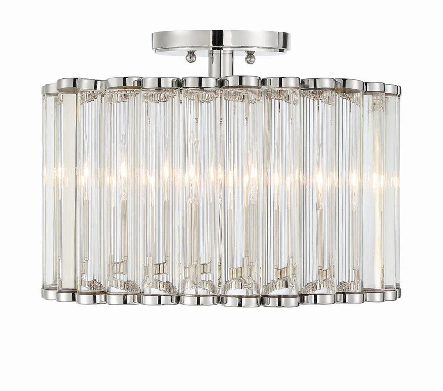 Lubby Langdon for Crystorama Elliot 4 Light Semi Flush Mount