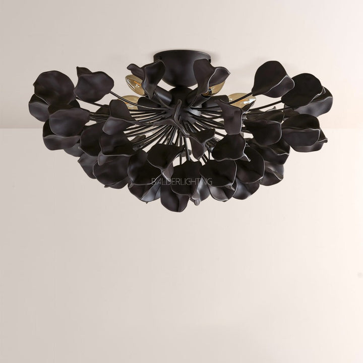 Lunaria Ceramic Leaves Flush Mount