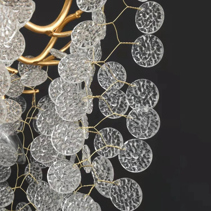 Luxury Branches Crystal Frosted Glass Chandelier