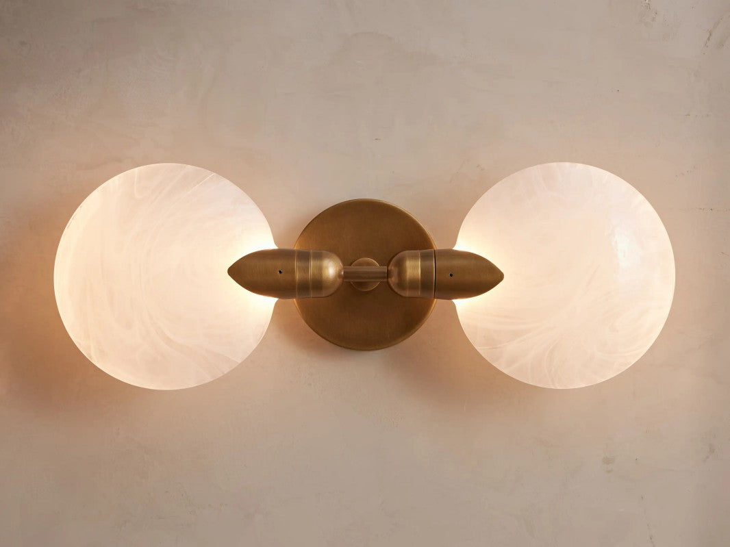 Lylam Glass Double Wall Sconce