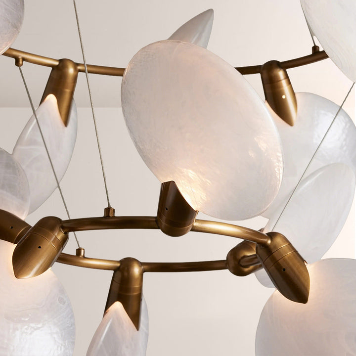 Lylam Glass Two-Tier Round Chandelier