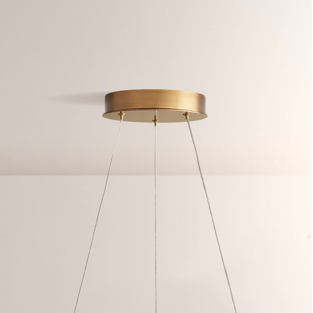 Lylam Glass Two-Tier Round Chandelier