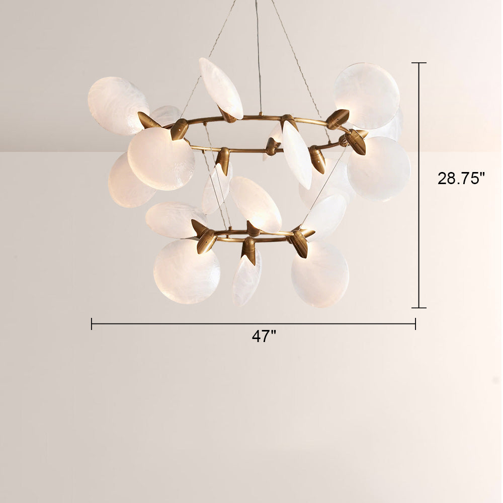 Lylam Glass Two-Tier Round Chandelier