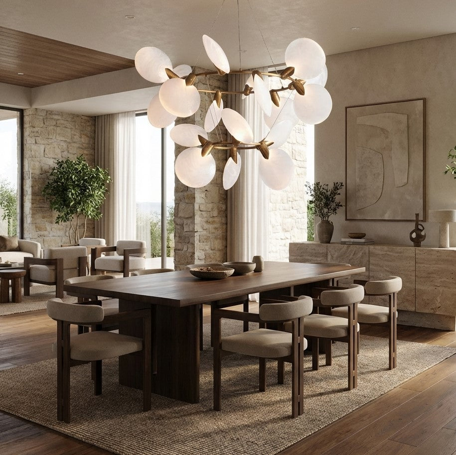 Lylam Glass Two-Tier Round Chandelier