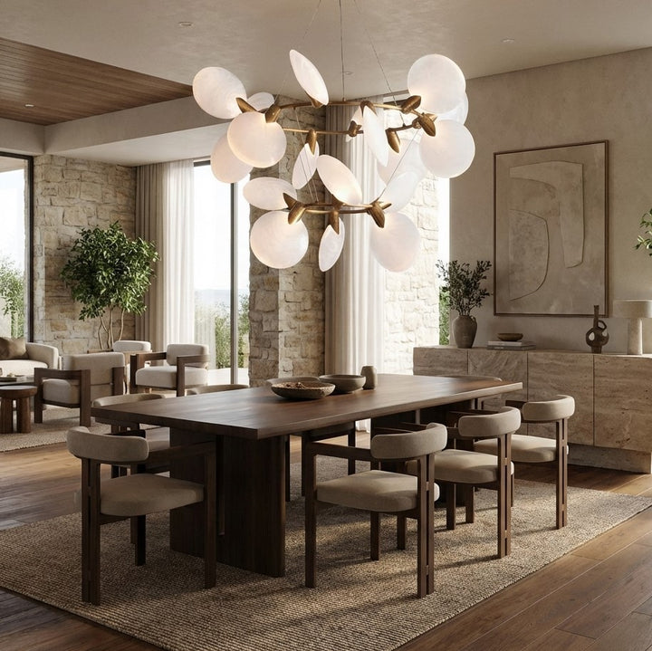 Lylam Glass Two-Tier Round Chandelier