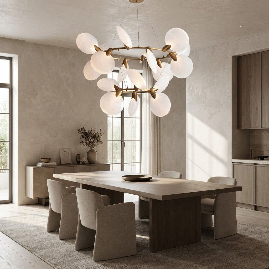 Lylam Glass Two-Tier Round Chandelier