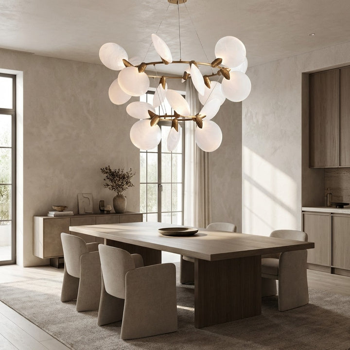 Lylam Glass Two-Tier Round Chandelier
