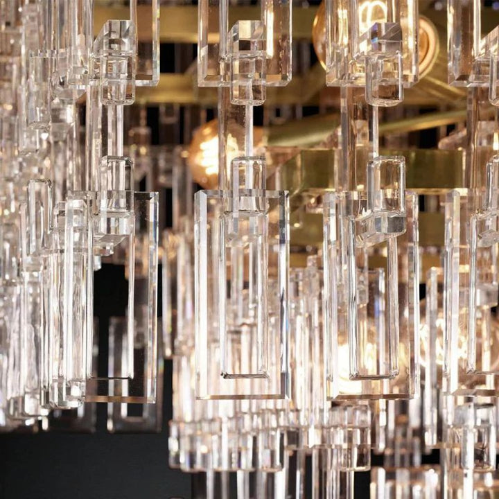 Maggie 3-Tier Rectangle  Living Room Chandelier 60"