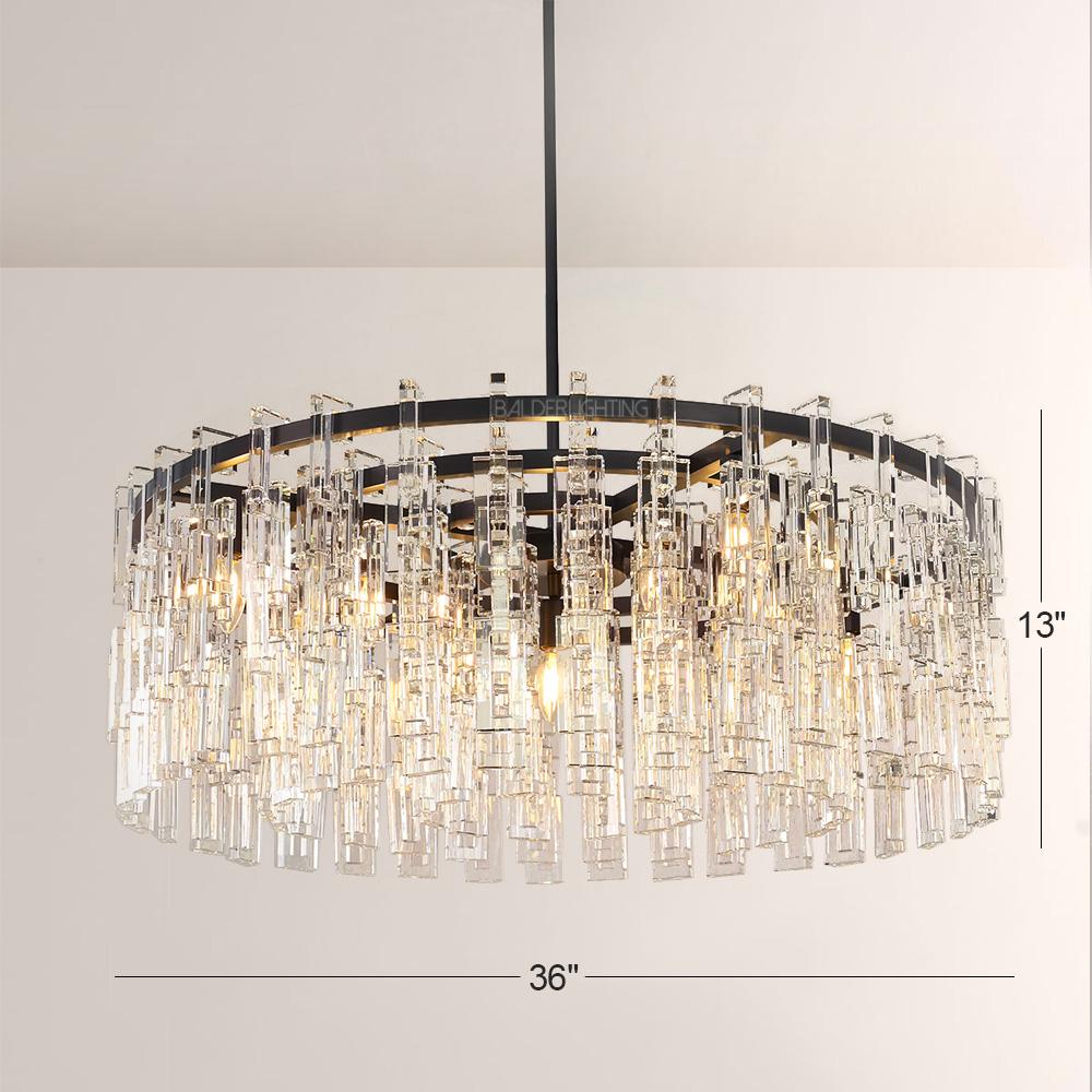 Maggie Crystal Round Chandelier 36"