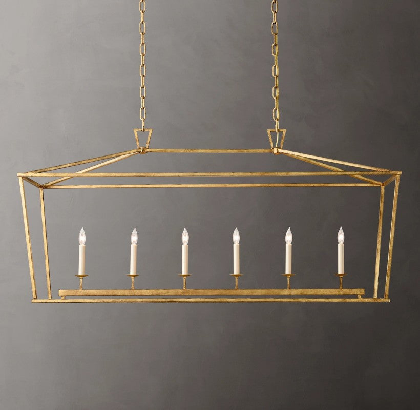 Marcus Openwork Rectangular Chandelier 54"