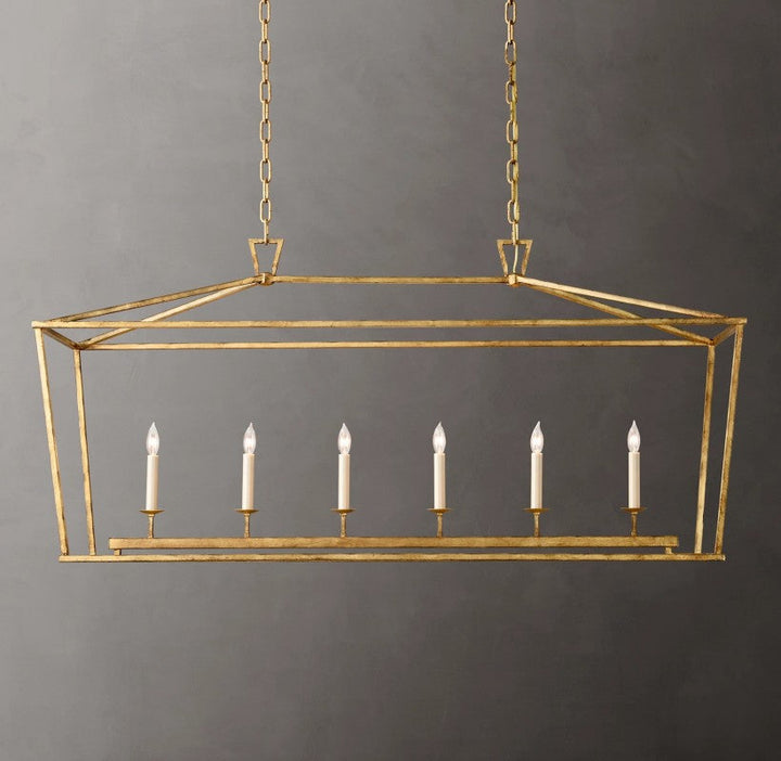 Marcus Openwork Rectangular Chandelier 54"