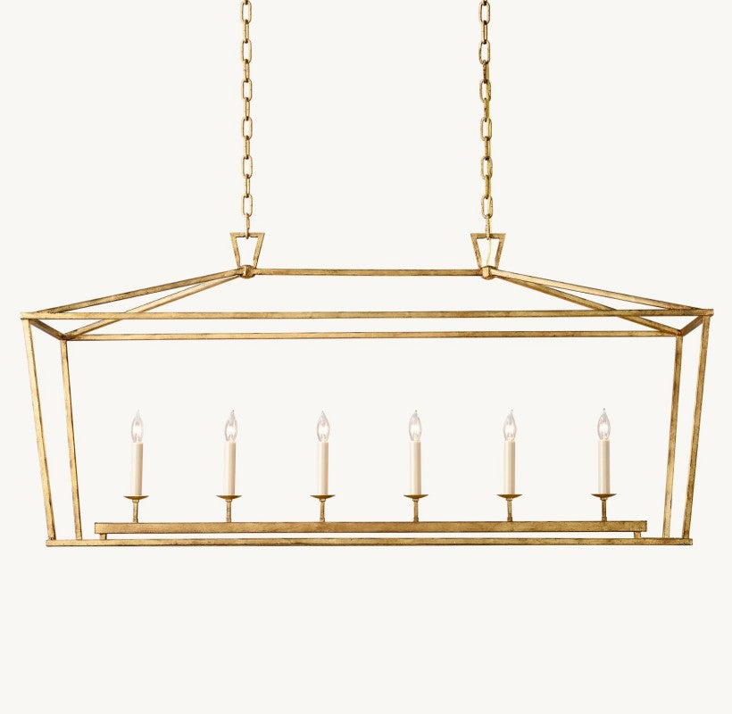Marcus Openwork Rectangular Chandelier 54"