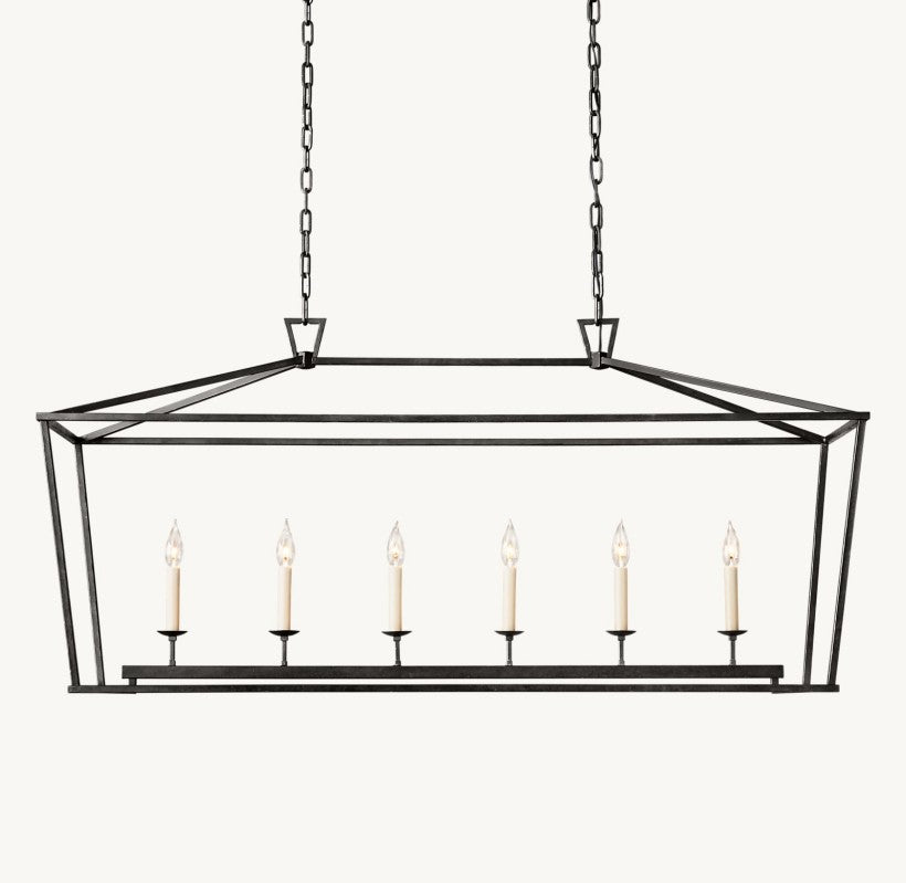 Marcus Openwork Rectangular Chandelier 54"