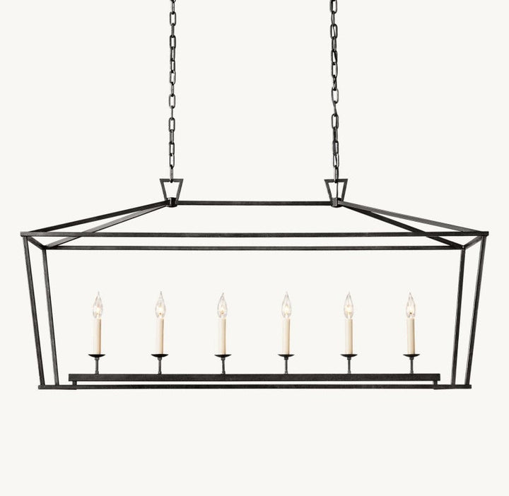 Marcus Openwork Rectangular Chandelier 54"