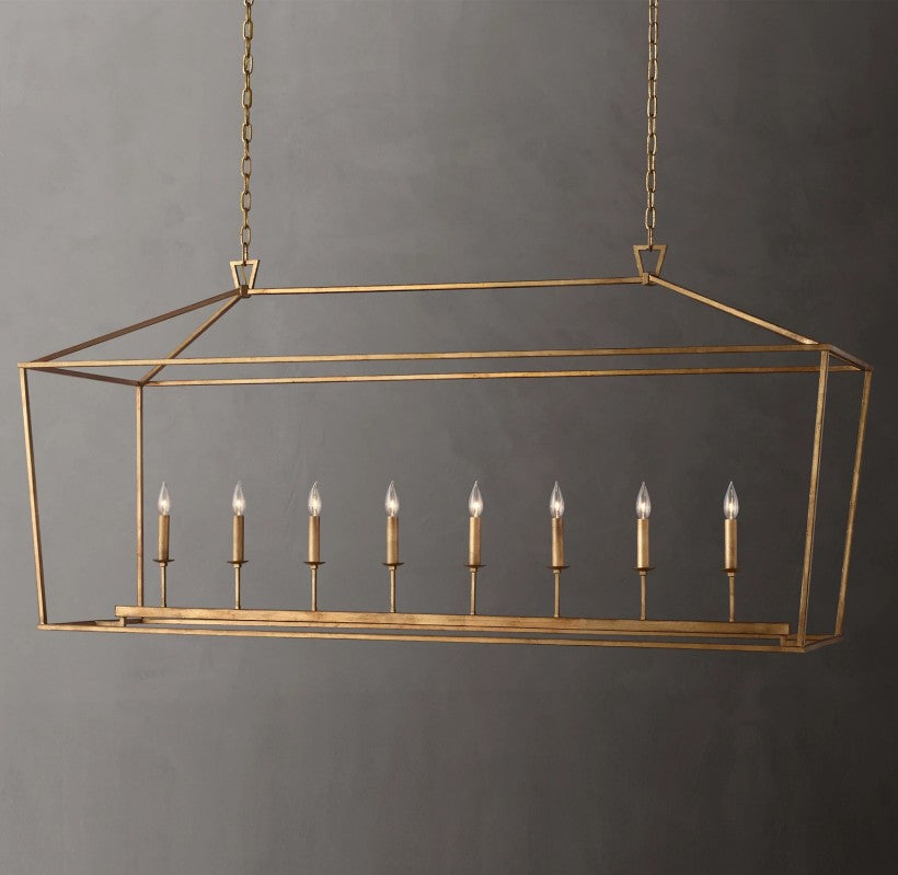 Marcus Openwork Rectangular Chandelier 72"