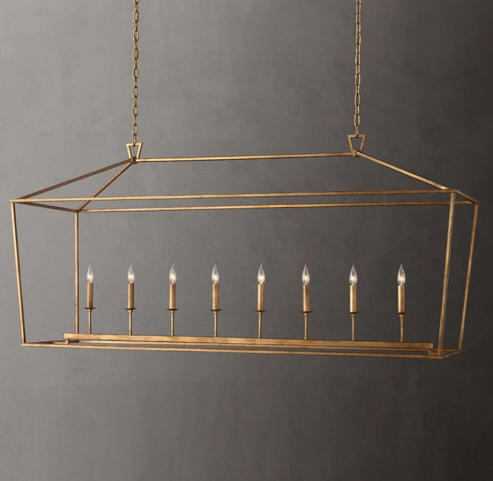 Marcus Openwork Rectangular Chandelier 72"