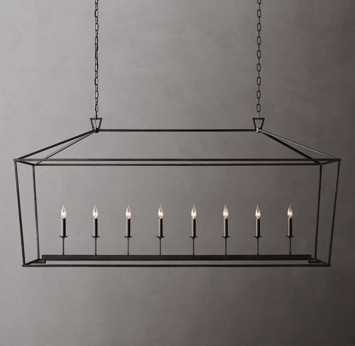 Marcus Openwork Rectangular Chandelier 72"