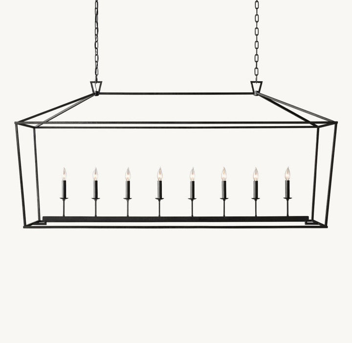 Marcus Openwork Rectangular Chandelier 72"