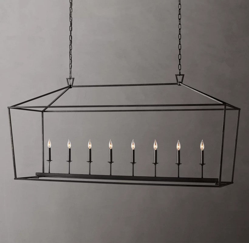 Marcus Openwork Rectangular Chandelier 72"
