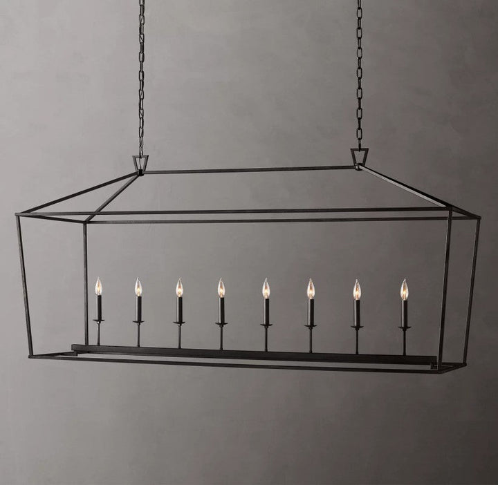 Marcus Openwork Rectangular Chandelier 72"
