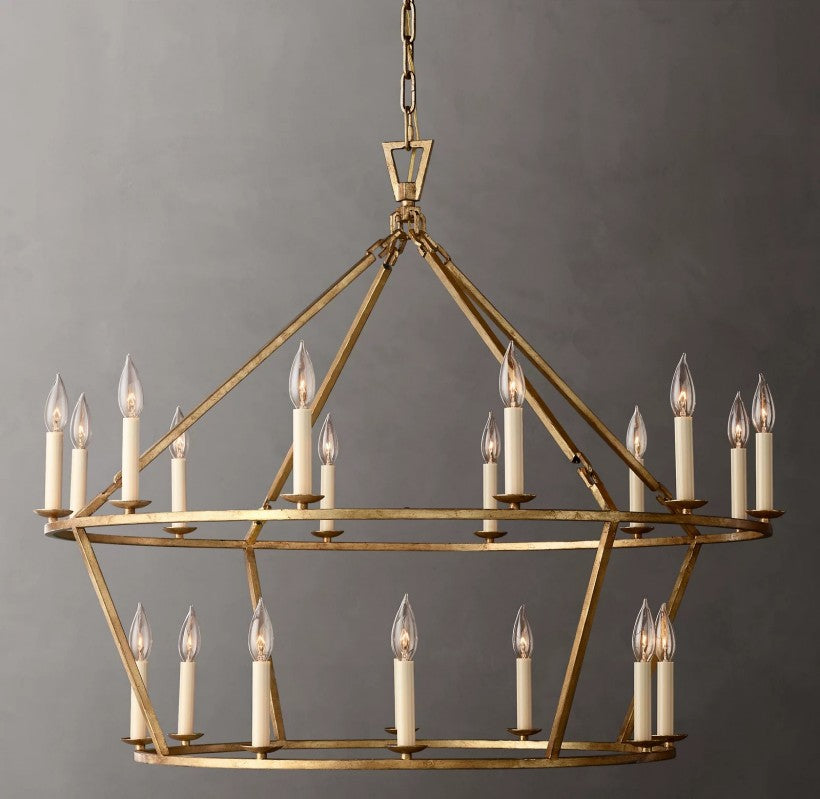 Marcus Openwork Two-Tier Round Chandelier 40"