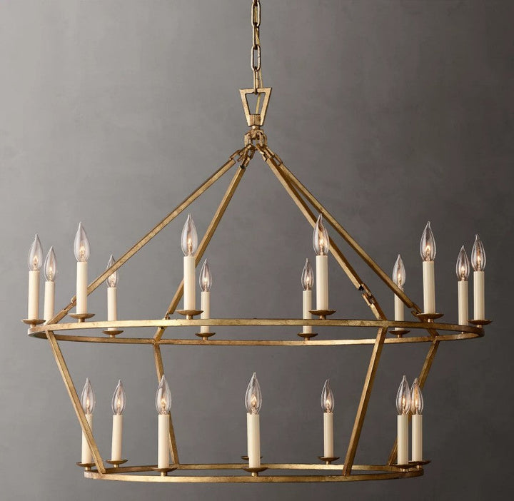 Marcus Openwork Two-Tier Round Chandelier 40"