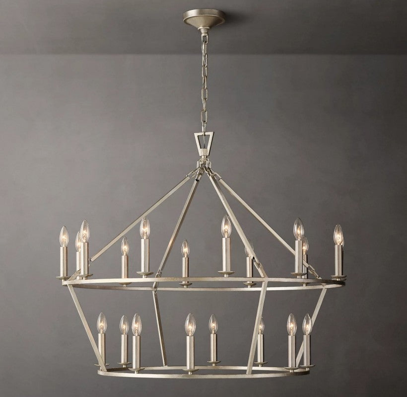 Marcus Openwork Two-Tier Round Chandelier 40"
