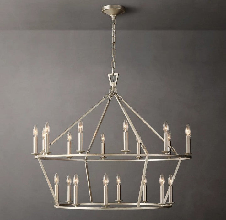 Marcus Openwork Two-Tier Round Chandelier 40"