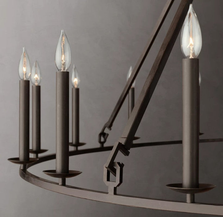 Marcus Openwork Two-Tier Round Chandelier 40"