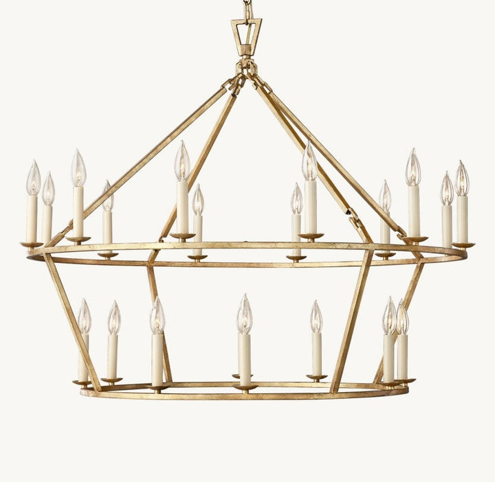 Marcus Openwork Two-Tier Round Chandelier 40"