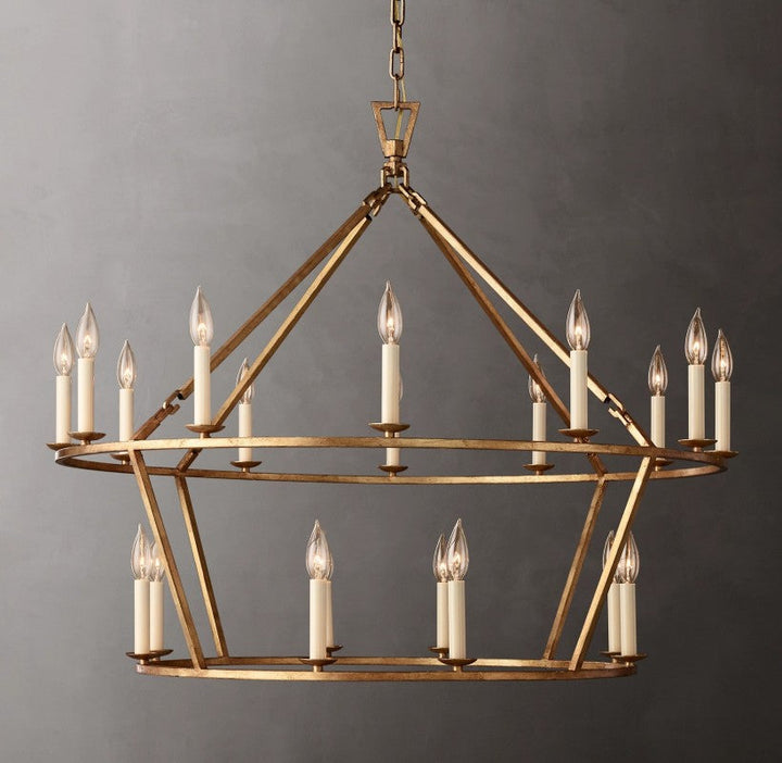 Marcus Openwork Two-Tier Round Chandelier 40"
