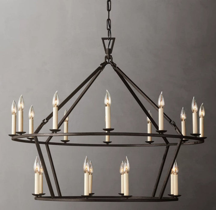 Marcus Openwork Two-Tier Round Chandelier 40"