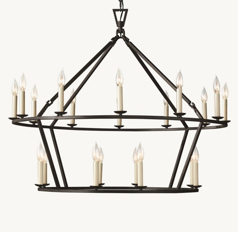 Marcus Openwork Two-Tier Round Chandelier 40"
