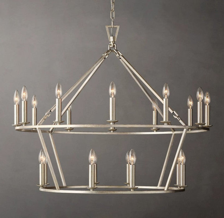 Marcus Openwork Two-Tier Round Chandelier 40"