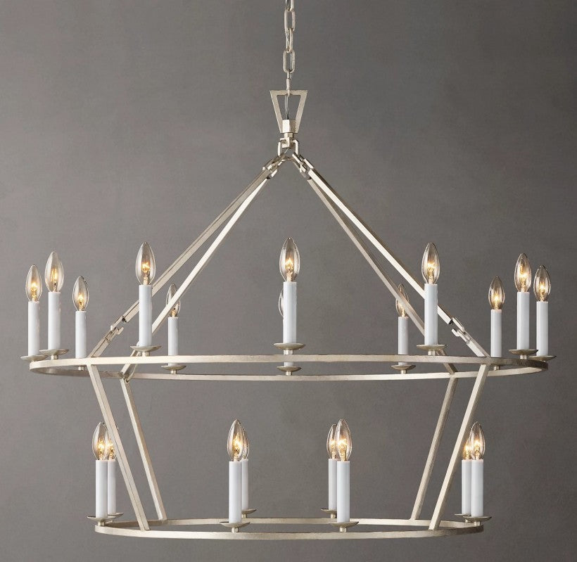 Marcus Openwork Two-Tier Round Chandelier 40"