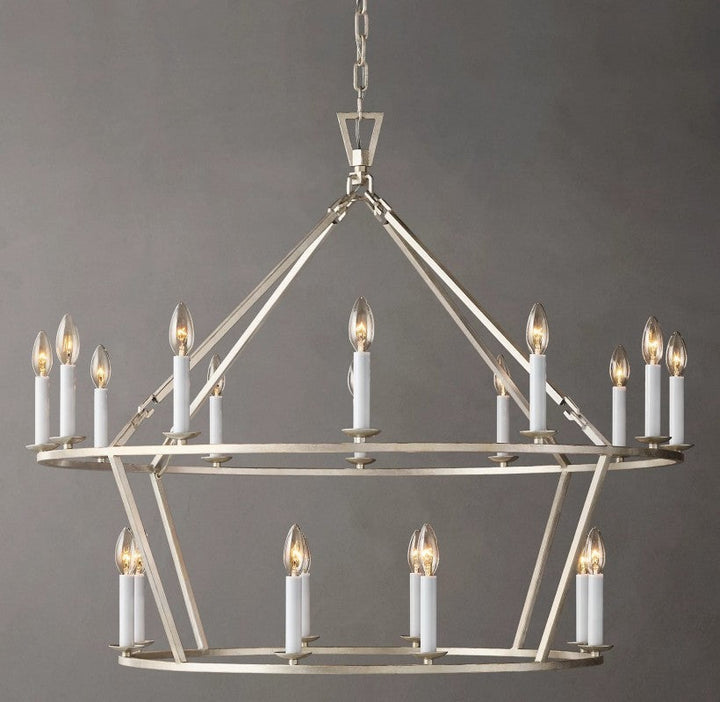Marcus Openwork Two-Tier Round Chandelier 40"