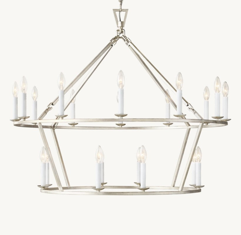Marcus Openwork Two-Tier Round Chandelier 40"