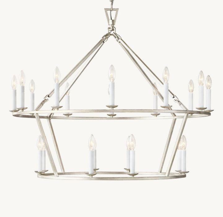 Marcus Openwork Two-Tier Round Chandelier 40"