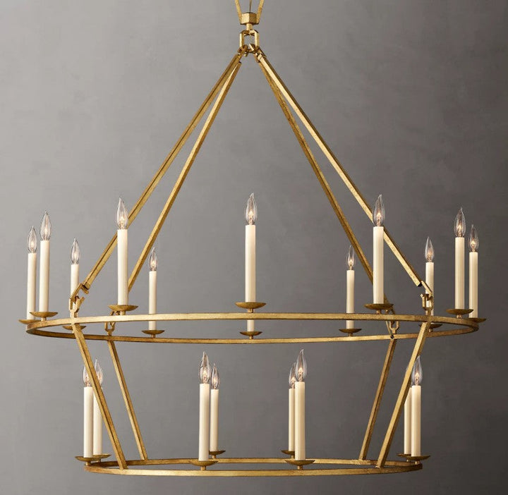Marcus Openwork Two-Tier Round Chandelier 50"