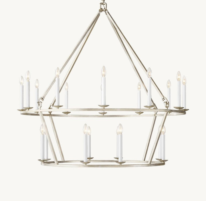 Marcus Openwork Two-Tier Round Chandelier 50"