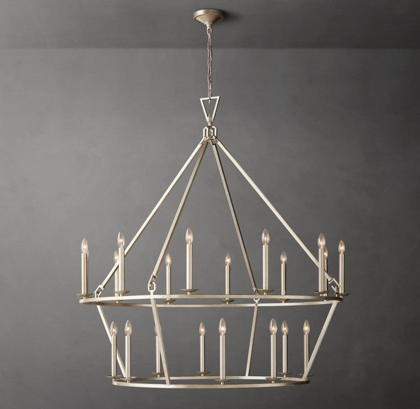 Marcus Openwork Two-Tier Round Chandelier 50"