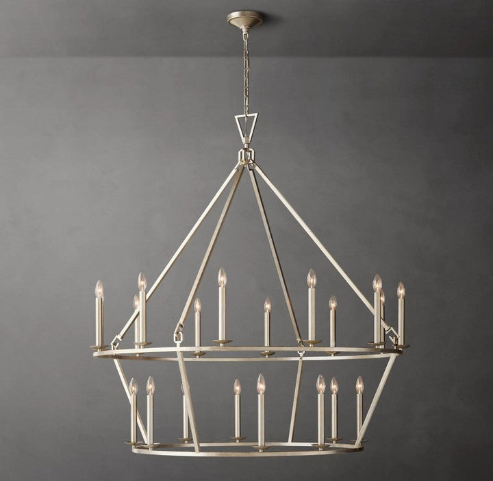 Marcus Openwork Two-Tier Round Chandelier 50"