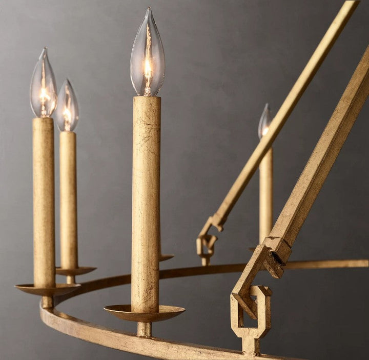 Marcus Openwork Two-Tier Round Chandelier 50"