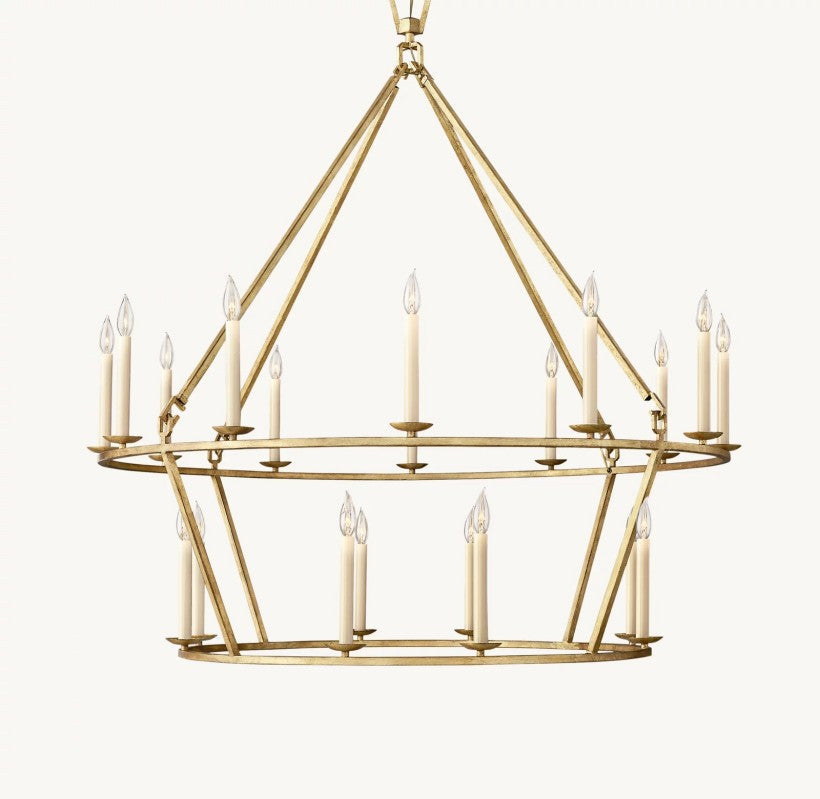 Marcus Openwork Two-Tier Round Chandelier 50"
