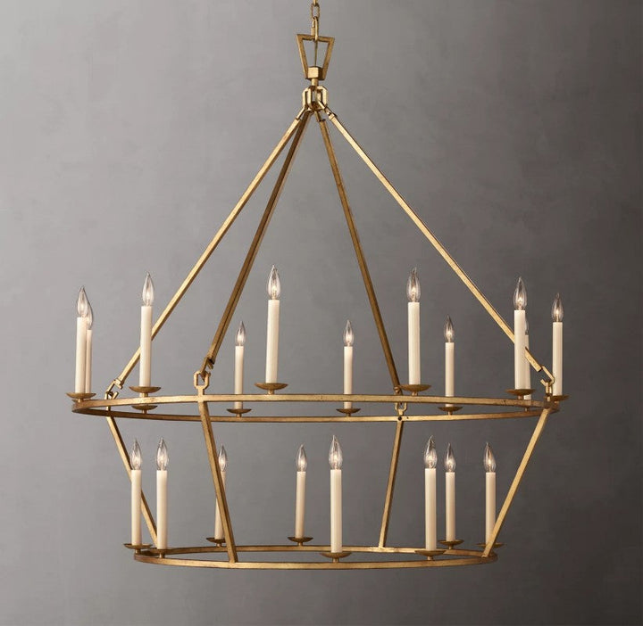 Marcus Openwork Two-Tier Round Chandelier 50"